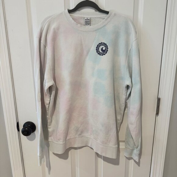 Cisco Brewers Tie Dye Skull Surfer Crewneck Pullover - Size Large - Picture 2 of 5